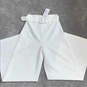 Ivory Wide Leg Trousers